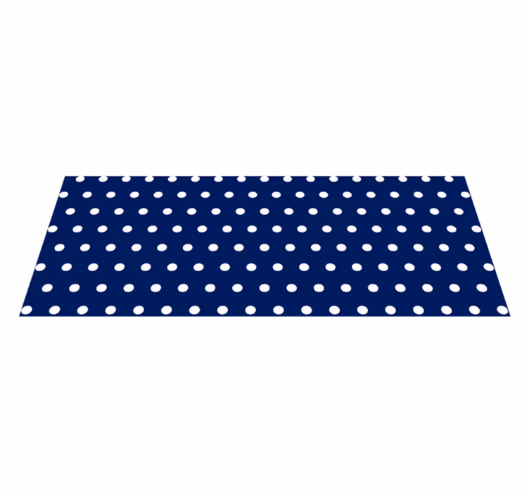 Dywan winylowy w białe kropki - TenStickers