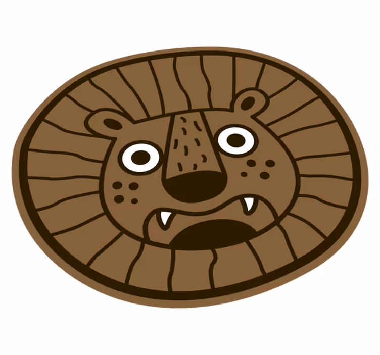 Dywan winylowy lew dla dzieci dywan zwierzęcy - TenStickers