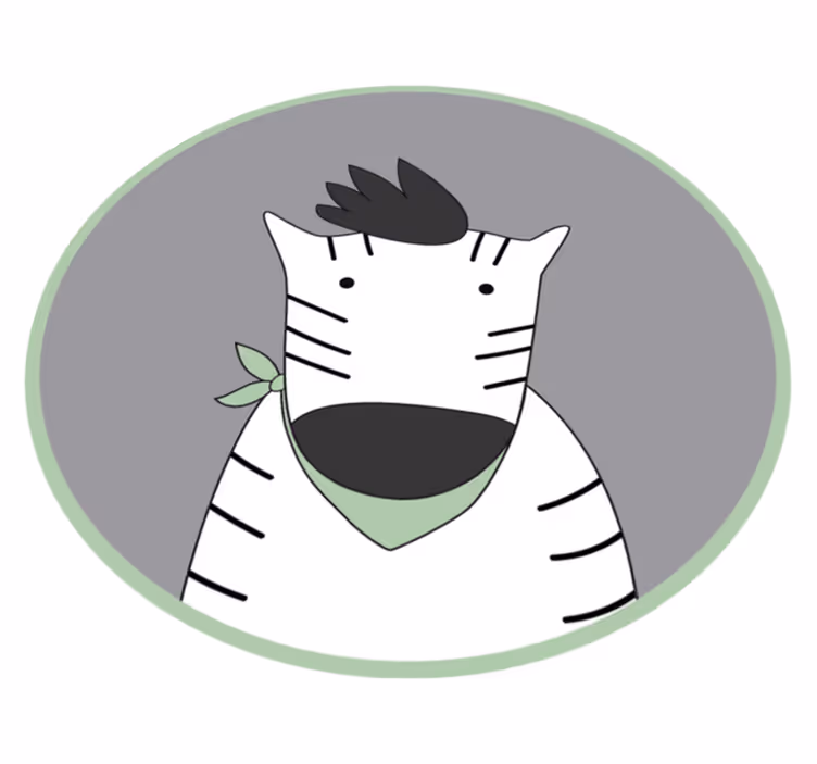Dywan winylowy dla dziecka wesoła zebra - TenStickers