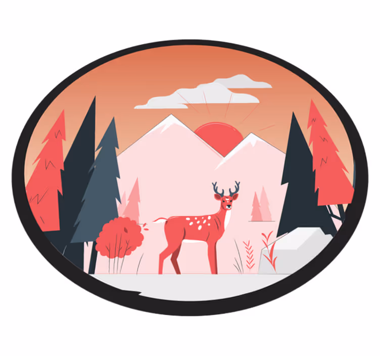 Dywan winylowy natura spokojny widok na dzicz - TenStickers