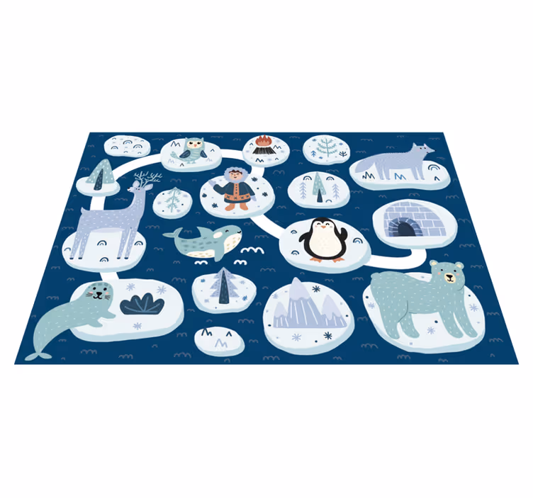Dywan winylowy dla dzieci Zwierzęta polarne - TenStickers