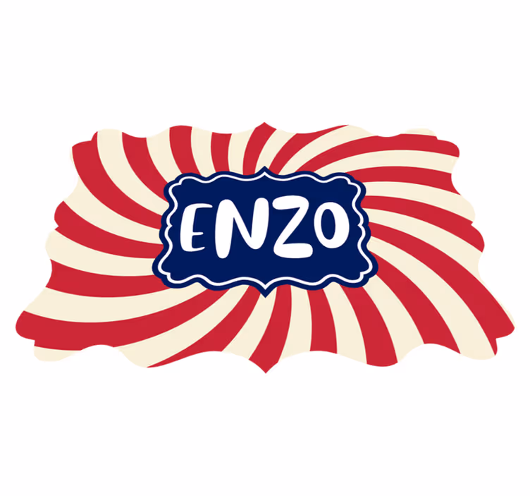Dywan winylowy z imieniem spersonalizowane paski - TenStickers