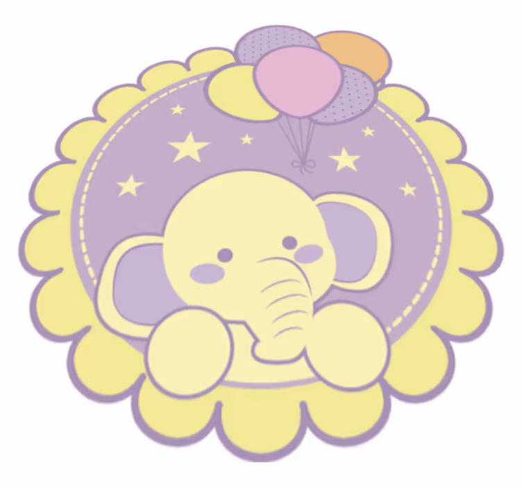 Dywan winylowy dla dziecka balony ze słoniami - TenStickers