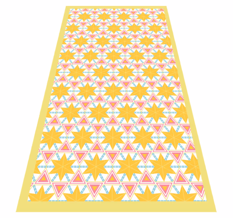 Dywan winylowy do kuchni geometryczny wzór gwiazdy - TenStickers