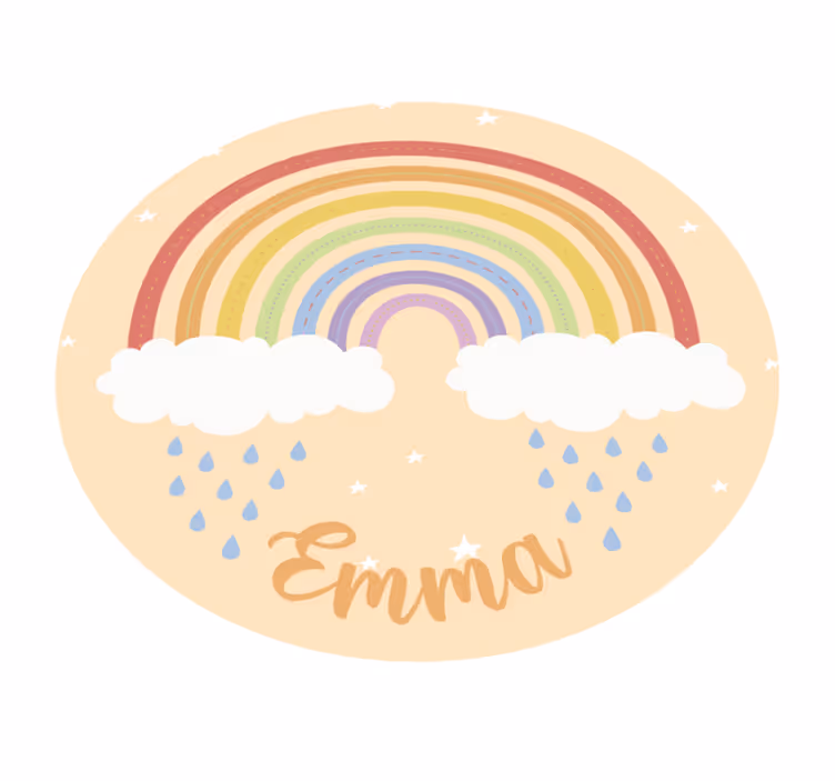 Spersonalizowany dywan winylowy tęczy - TenStickers