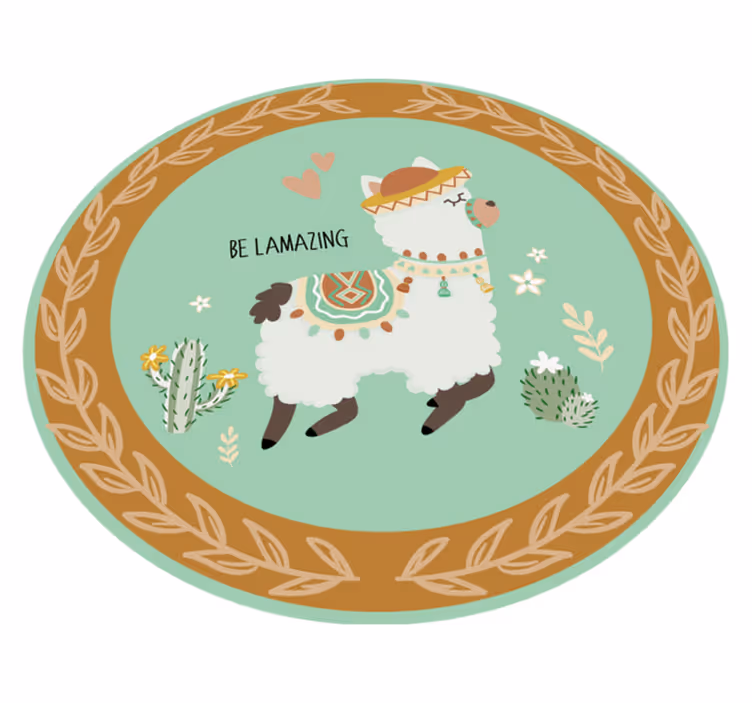 Dywan winylowy Wesoła lama - TenStickers