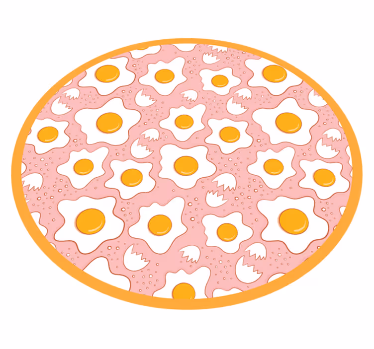 Dywan winylowy dla dziecka okrągły wzór jajka - TenStickers
