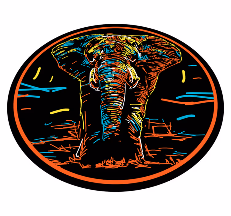 Dywan winylowy zwierzęta tętniąca życiem sylwetka safari - TenStickers
