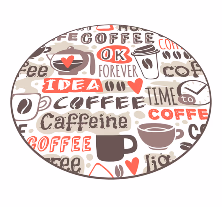 Dywan winylowy z motywem kawy - TenStickers