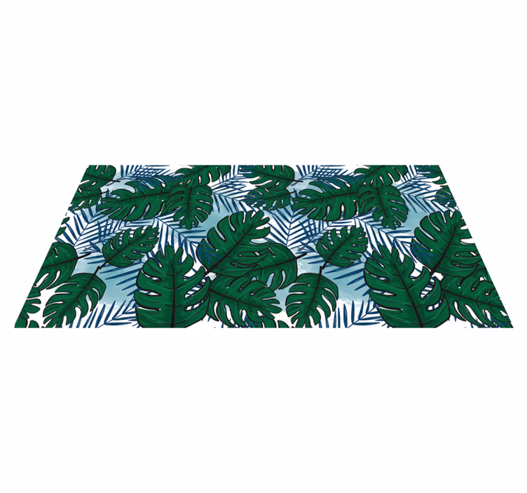 Dywan winylowy do łazienki monstera zielone liście - TenStickers