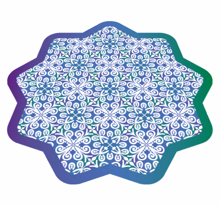 Dywan winylowy płytki skomplikowany projekt płytek - TenStickers