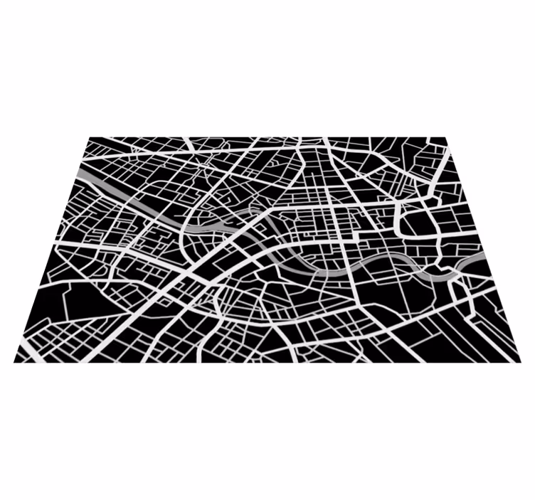Dywan winylowy mapa świata szczegóły mapy miejskiej - TenStickers