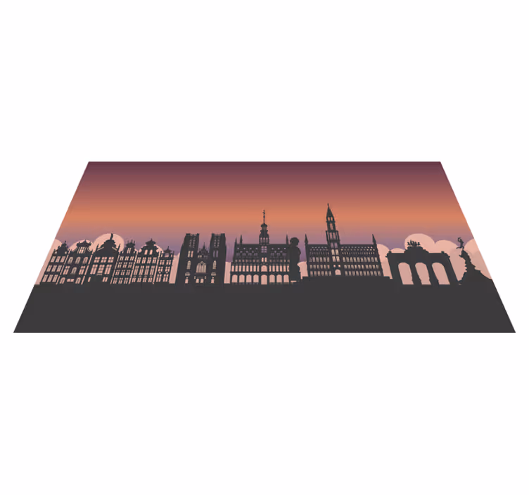 Dywan winylowy Panorama Brukseli - TenStickers
