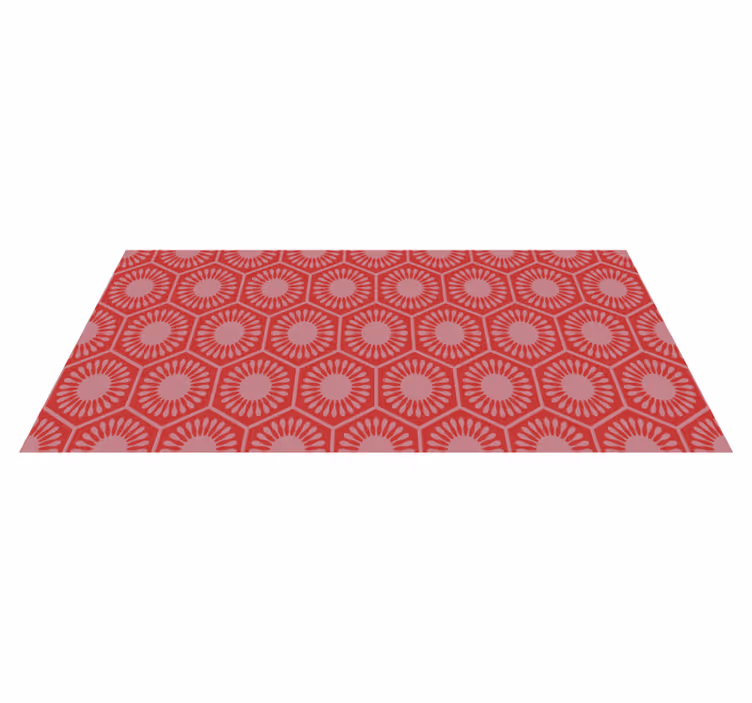 Dywan winylowy geometryczny wzór zespół z motywem kołowym - TenStickers