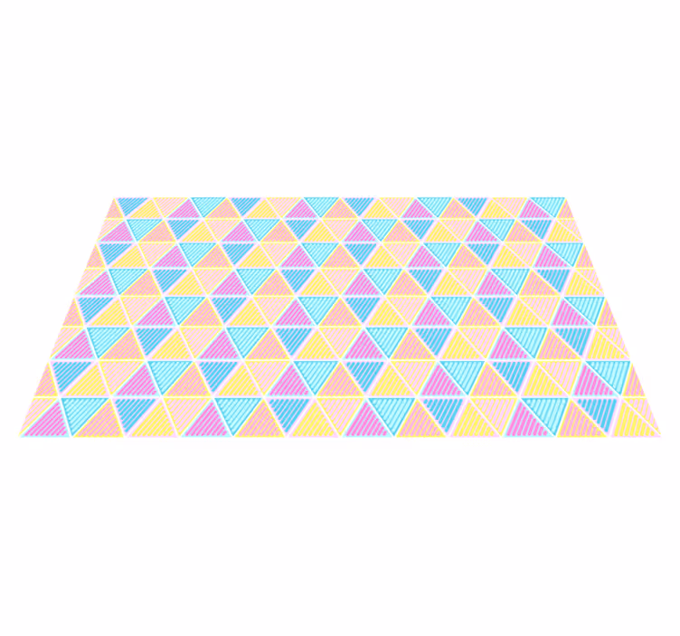 Dywan winylowy wzór geometryczny kolorowy wzór trójkąta - TenStickers