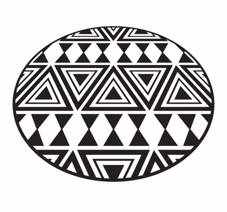 Dywan winylowy wzór geometryczny okrągłe wzory plemienne - TenStickers