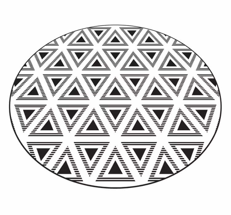 Dywan winylowy wzór geometryczny kompozycja trójkątna - TenStickers