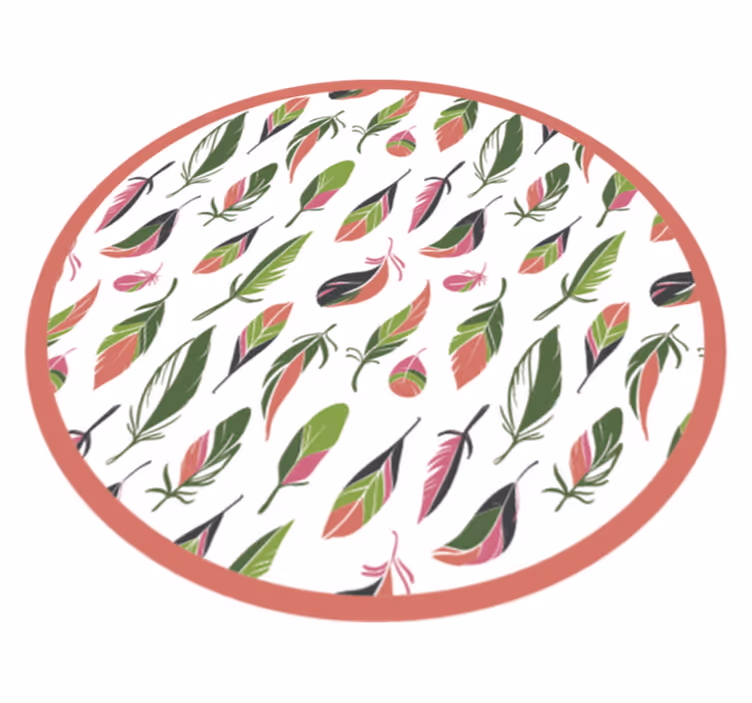Dywan winylowy Pióra boho - TenStickers