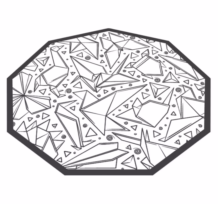 Dywan winylowy wzór geometryczny ośmiokątny - TenStickers