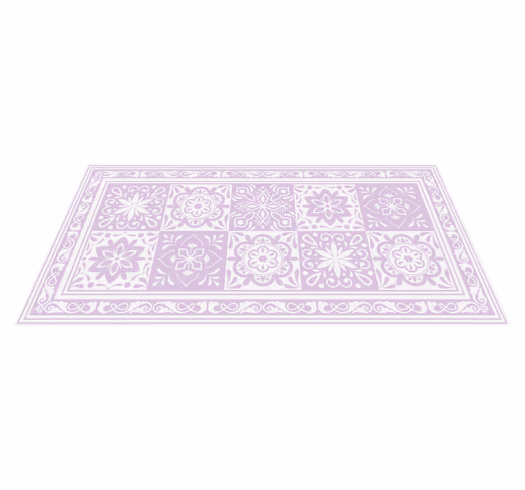Azulejos hidráulicos color malva dywan z płytek - TenStickers