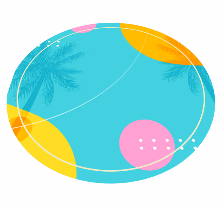 Dywan winylowy w kwiaty i rośliny wystrój tropikalnych palm - TenStickers