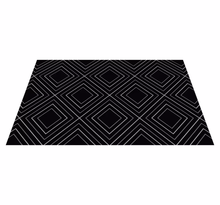 Dywan winylowy wzór geometryczny monochromatyczna geometria - TenStickers