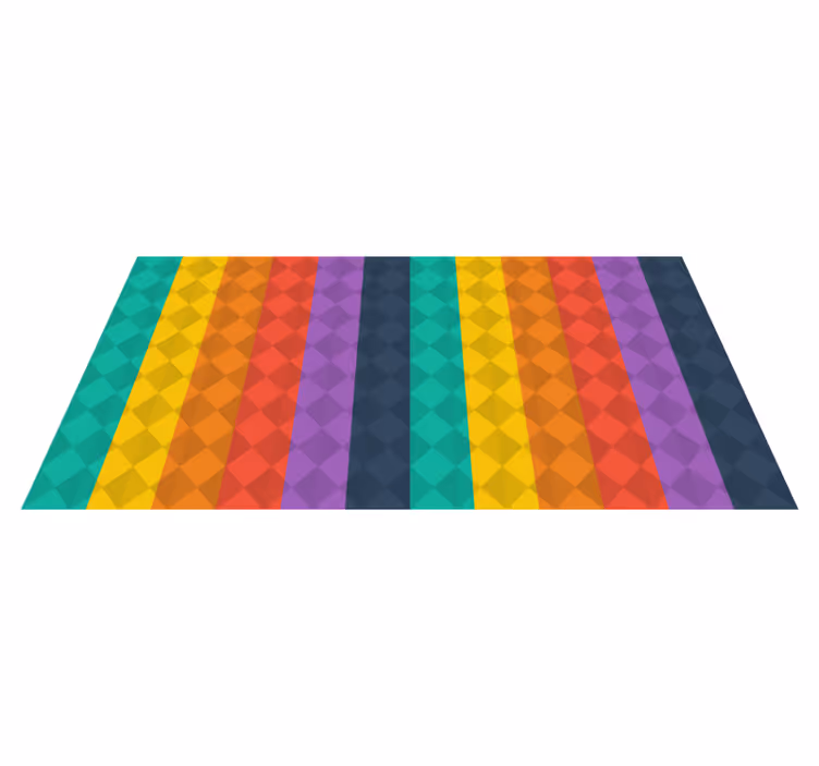 Dywan winylowy wzór geometryczny kolorowe widmo geometryczne - TenStickers