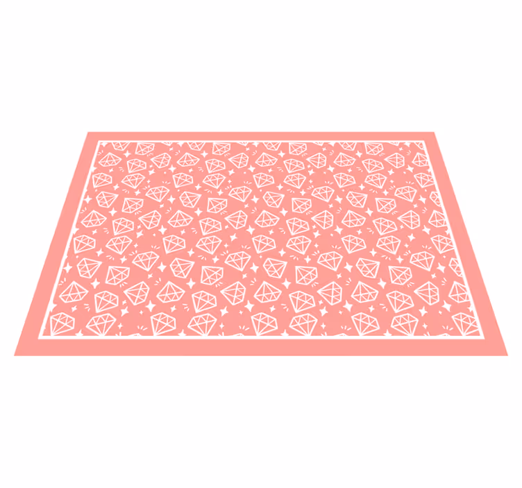 Geometryczne romby różowe odcienie geometryczne dywany - TenStickers