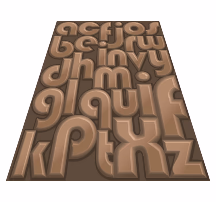Dywan winylowy alfabet czekoladowy alfabet - TenStickers