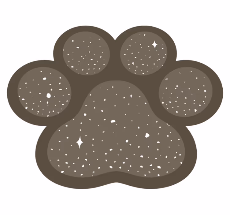 Dywanik winylowy łapa psa - TenStickers