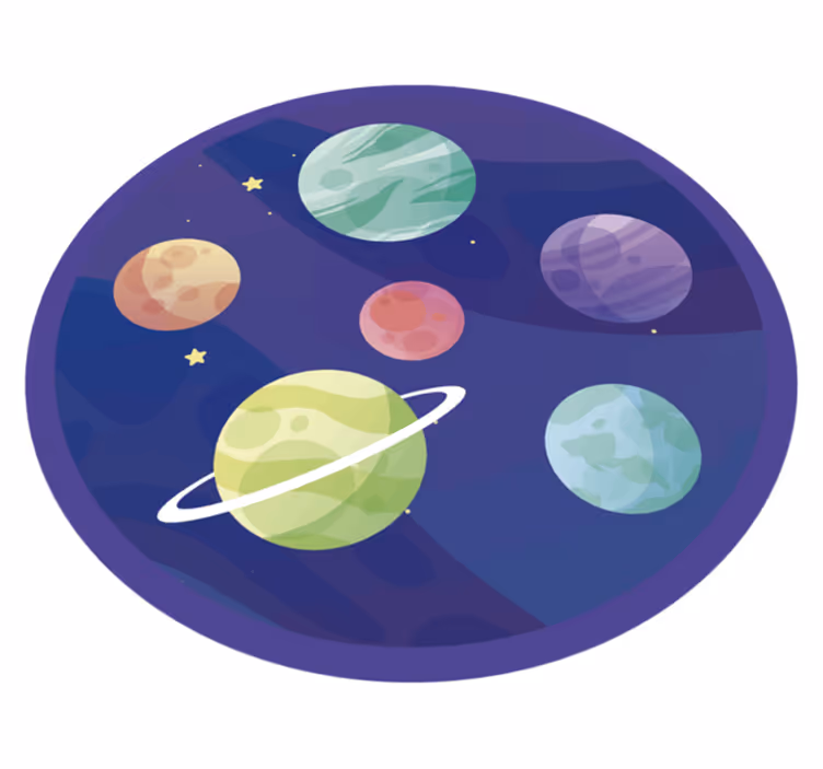 Dziecięcy dywan winylowy zdjęcia eksploracji kosmosu - TenStickers