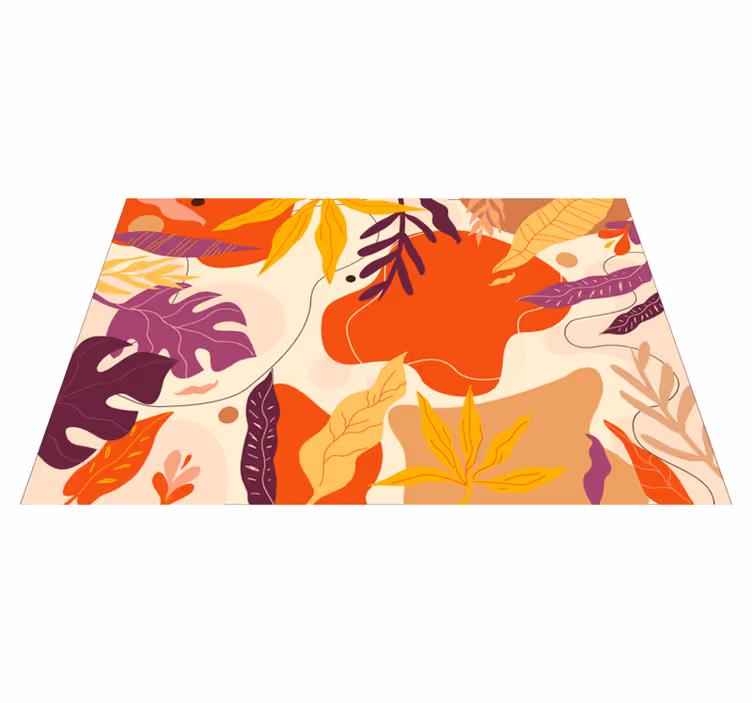 Dywan winylowy natura wzory jesiennych liści - TenStickers