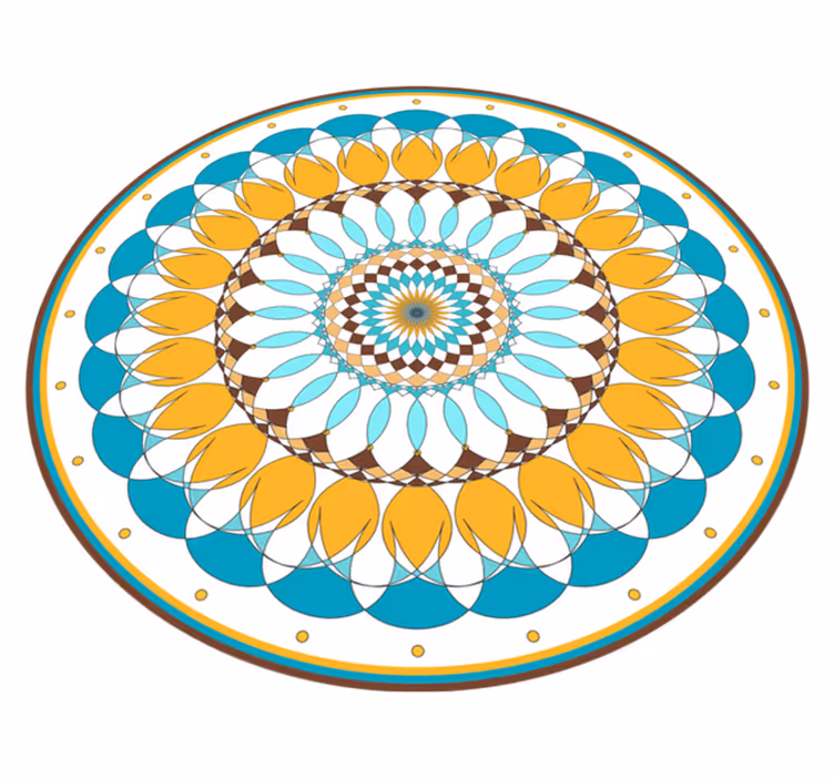 Okrągły dywan winylowy mandala - TenStickers