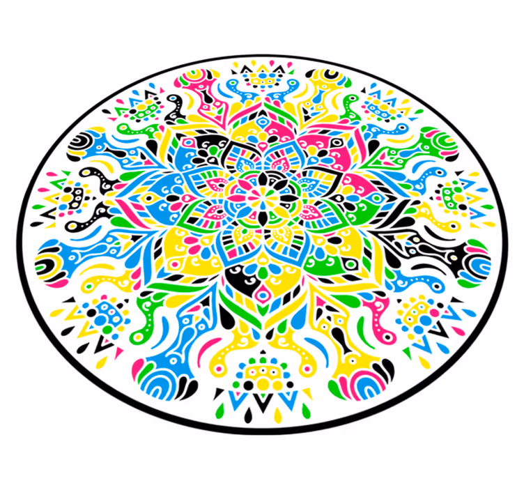 Dywan winylowy z mandalą tętniąca życiem mandala - TenStickers