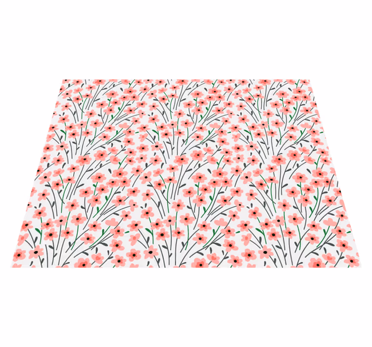 Dywan winylowy Czerwone polne kwiaty - TenStickers