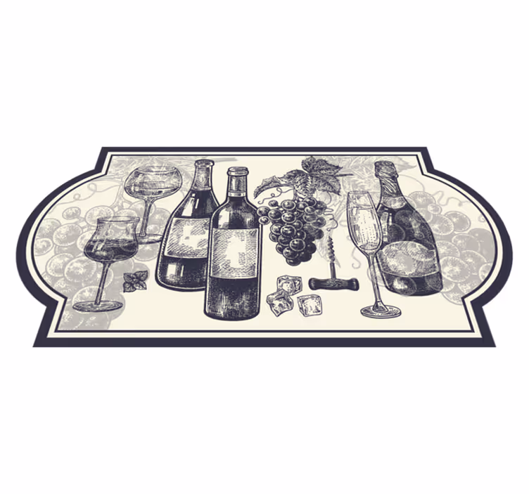 Mata winylowa do kuchni butelki wina - TenStickers