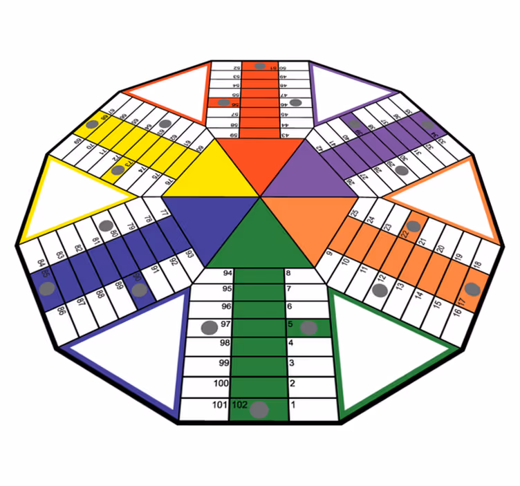 Klasyczna mata do gry parchis - TenStickers