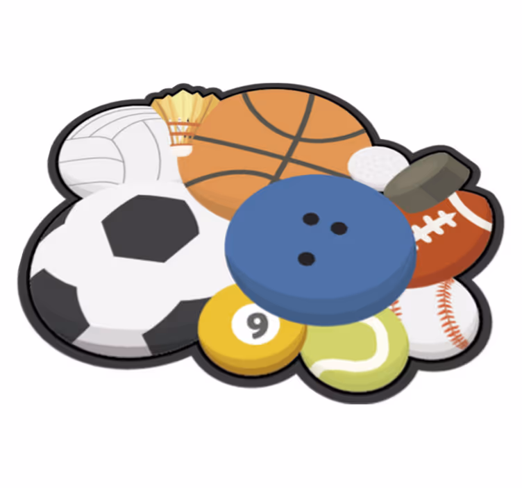 Dywan winylowy Różne piłki dla sportowca - TenStickers