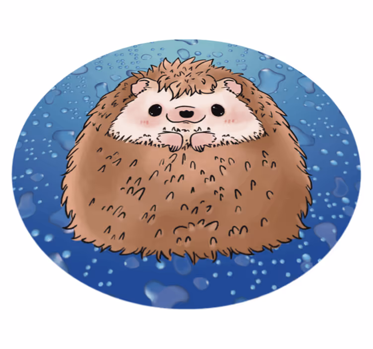 Uroczy dywan z winylu w kształcie jeża - TenStickers