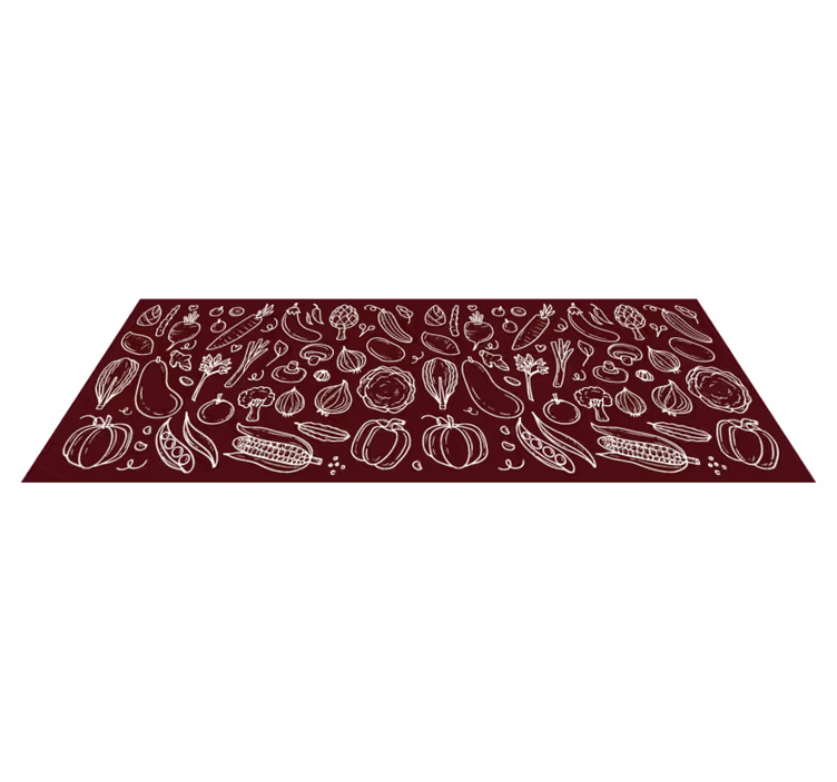 Dywan winylowy do kuchni Elegancki wzór retro - TenStickers