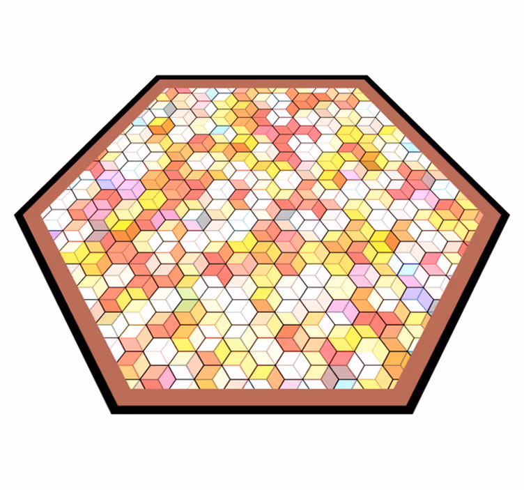 Dywan winylowy wzór geometryczny widmo sześciokątne - TenStickers