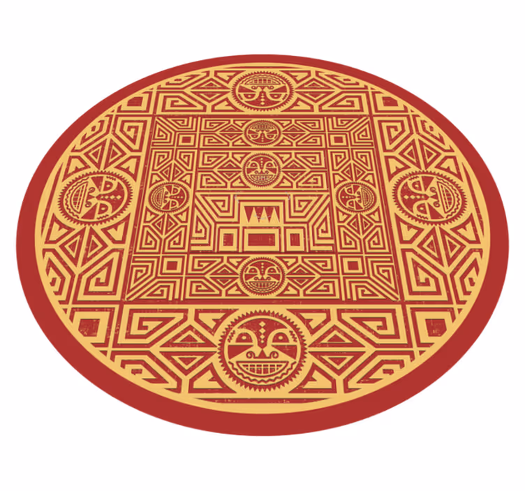 Dywan winylowy z mandalą mandala plemienna - TenStickers