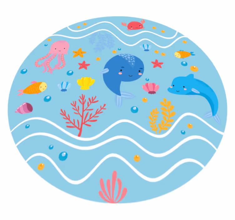 Dywan winylowy Zwierzęta morskie - TenStickers