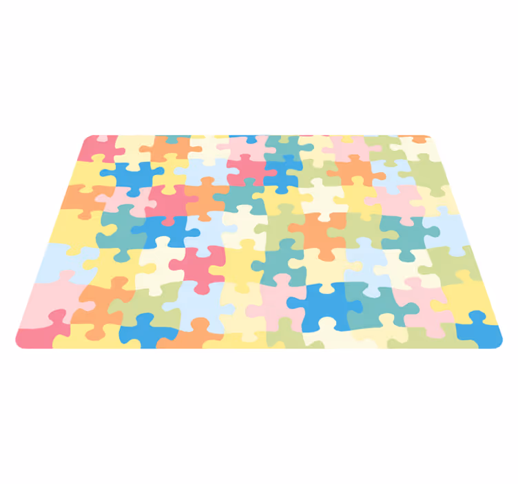 Dywan winylowy dla dziecka wzór puzzli - TenStickers