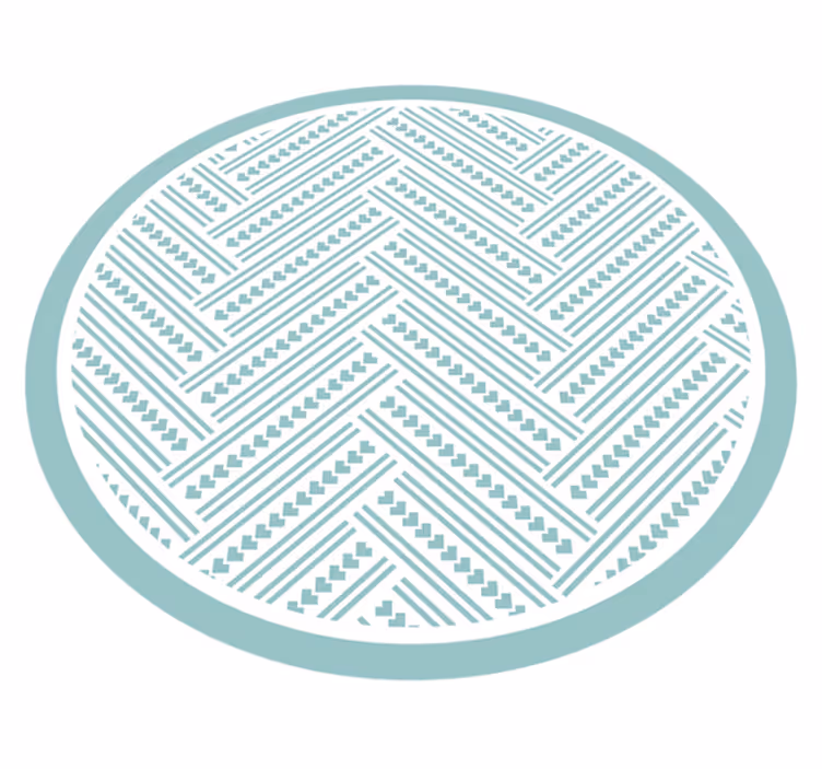 Dywan nowoczesny Turkusowe koło w pasy - TenStickers