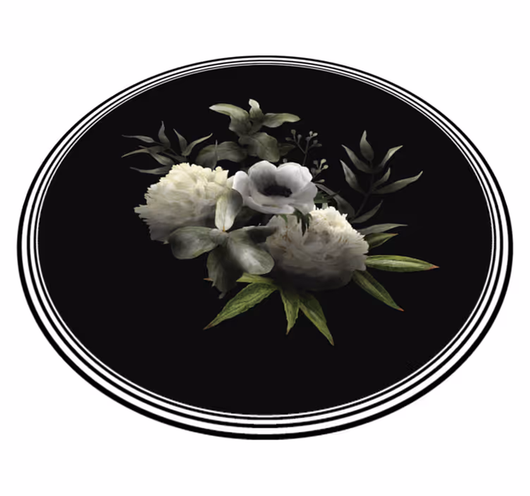 Dywan winylowy w kwiaty i rośliny elegancja w kwiaty - TenStickers