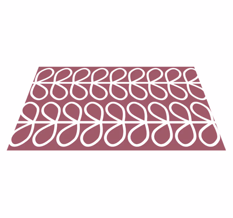 Dywan winylowy wzór geometryczny abstrakcyjny wzór liściasty - TenStickers