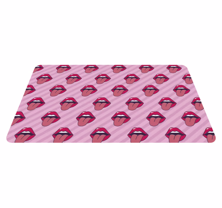 Dziecięcy dywan winylowy wzór ust - TenStickers
