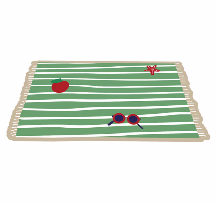 Dywan winylowy w paski letnie wibracje - TenStickers