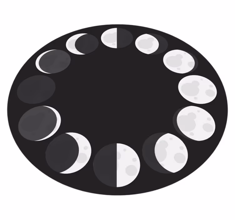 Dywan winylowy fazy księżyca - TenStickers